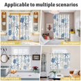 thumbnail image 6 of Blue Beige Coastal Kitchen Curtains 63 Inch Length, Summer Beach Starfish Coral Nautical Grommet Top Bedroom Living Room Curtains, Light Filtering Cafe Curtain Drapes 2 Panels Set 84''x63'', 6 of 9