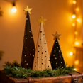 thumbnail image 7 of Shoreew 3Pcs Rustic Wood Christmas Trees Handmade Shelf Decor for Mantel & Tabletop Farmhouse Holiday Ornaments, 7 of 7