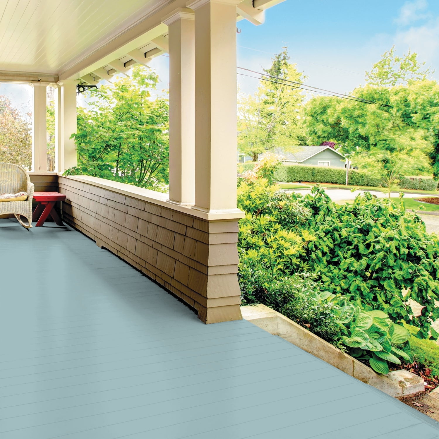 Glidden Porch & Floor 1 gal. Lazy River Satin Interior/Exterior Paint with Primer