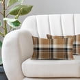 thumbnail image 6 of Brown Plaid Pillow Covers 12x20 Inch Brown Black Beige Buffalo Plaid Tartan Pattern Rectangle Decorative Throw Pillow Cases Set of 2 Farmhouse Holiday Cushion Cases Sofa Couch Bed Decor, 6 of 6