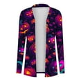 thumbnail image 6 of Womens Halloween Printed Open Front Cardigan Casual Long Sleeve Loose Fit Cute Spooky Pattern Cardigans, 6 of 6