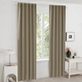thumbnail image 7 of Deconovo Khaki Blackout Curtains for Kitchen Back Tab and Rod Pocket Curtain Panels Window Treatments 38x45 inch 2 Panels, 7 of 7