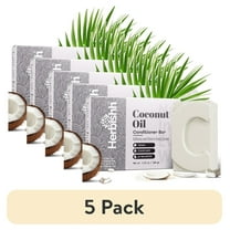 (5 pack) Herbishh Coconut Oil Conditioner Bar, Deep Moisturizing Solid Conditioner Soap for Dry & Curly Hair, Vegan Bar for Women & Men,Restores Damaged Hair for Less Breakage, Sulfate Free, 3.53 oz