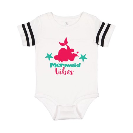 

Inktastic Mermaid Vibes Mermaid Silhouette - Pink Green Gift Baby Girl Bodysuit