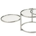 thumbnail image 4 of Modern Nesting Coffee Table With Clear Glass and Chrome, 4 of 7