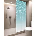thumbnail image 4 of Flower White Window Privacy Film Cherry Blossoms Teal Background Decorative Glass Window Film UV Blocking Static Cling Non-Adhesive Sticker Covering for Home Door 29.5 x 78.7 inches, 4 of 8