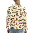 thumbnail image 7 of Daiia Boho Chicken Pattern Women's Fashion Hoodies & Sweatshirts with Kangaroo Pocket Hooded Sweatshirt with Eye-catching Drawstrings-Small, 7 of 7