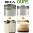 thumbnail image 3 of Guowall 6 Pack Seamless Cake Ring Molds Stainless Steel Mousse Rings 3 Inch Round Pastry Cutter for Baking (Includes 6 Rings 1 Pusher and 1 Lifter), 3 of 8