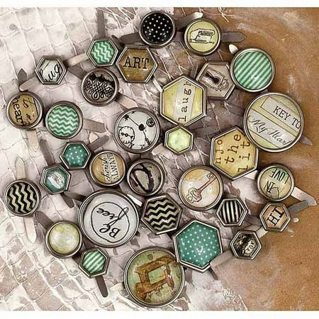 Lifetime Metal & Epoxy Brads, 32/pkg