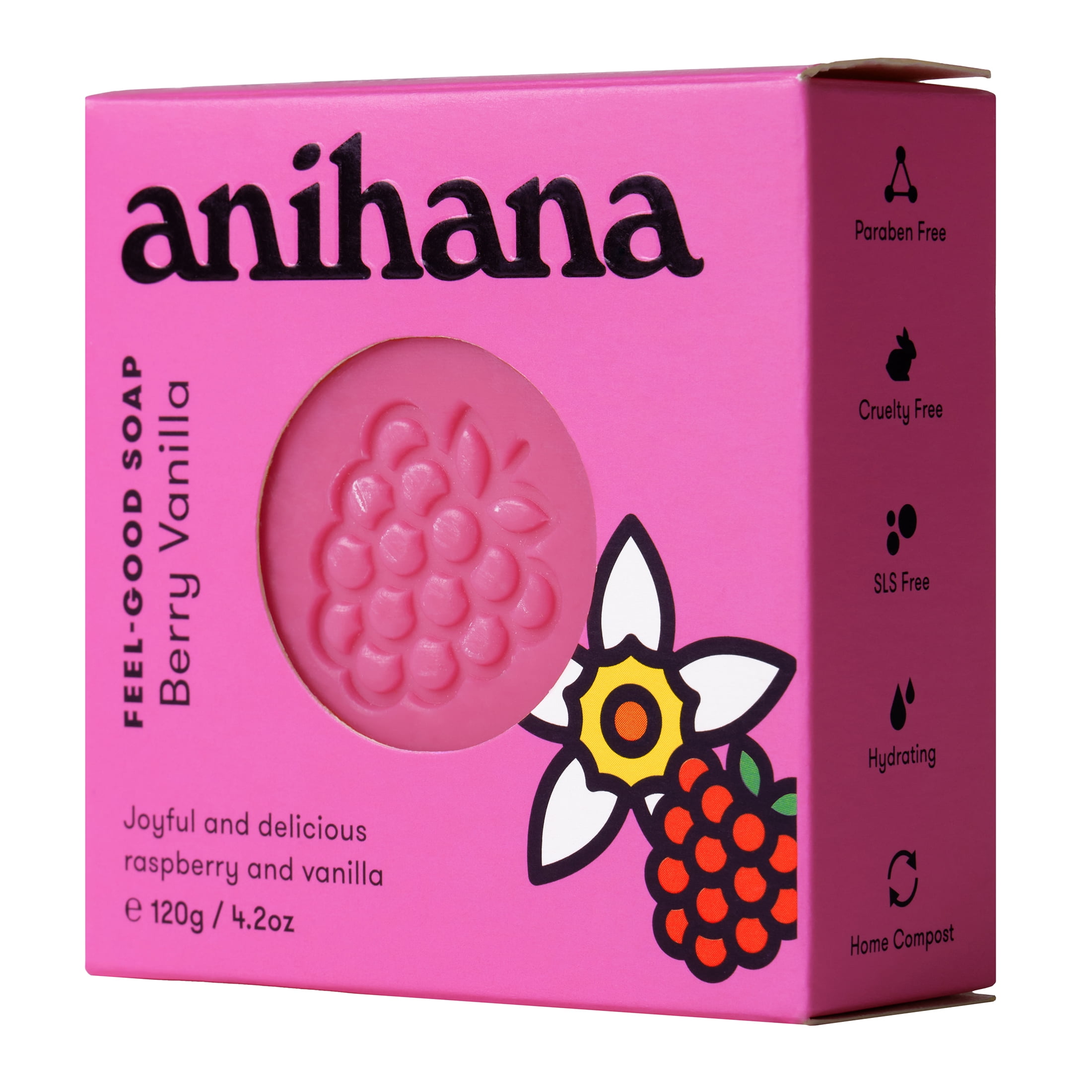 Anihana Feel-Good Soap Berry Vanilla for All Skin Types 4.2oz