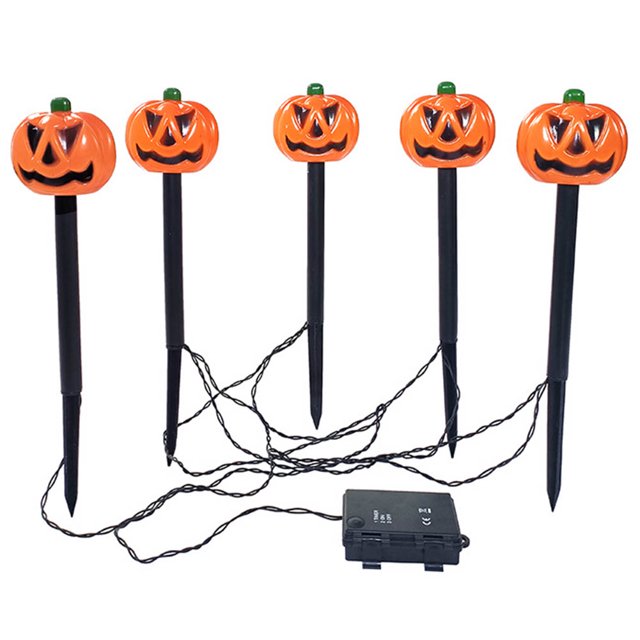 Luces solares de jardín Luces solares al aire libre LED Halloween Luz solar para césped Calabaza 3D para la celebración de días festivos