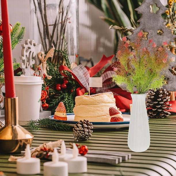 CRILSTYLEO 5Ud Ramas Decorativas Artificiales Rojas Ideales Para Arreglos Y Ambientes Festivos