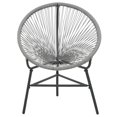 thumbnail image 2 of vidaXL Chaise de Jardin Lune en Rotin Gris, 2 of 4