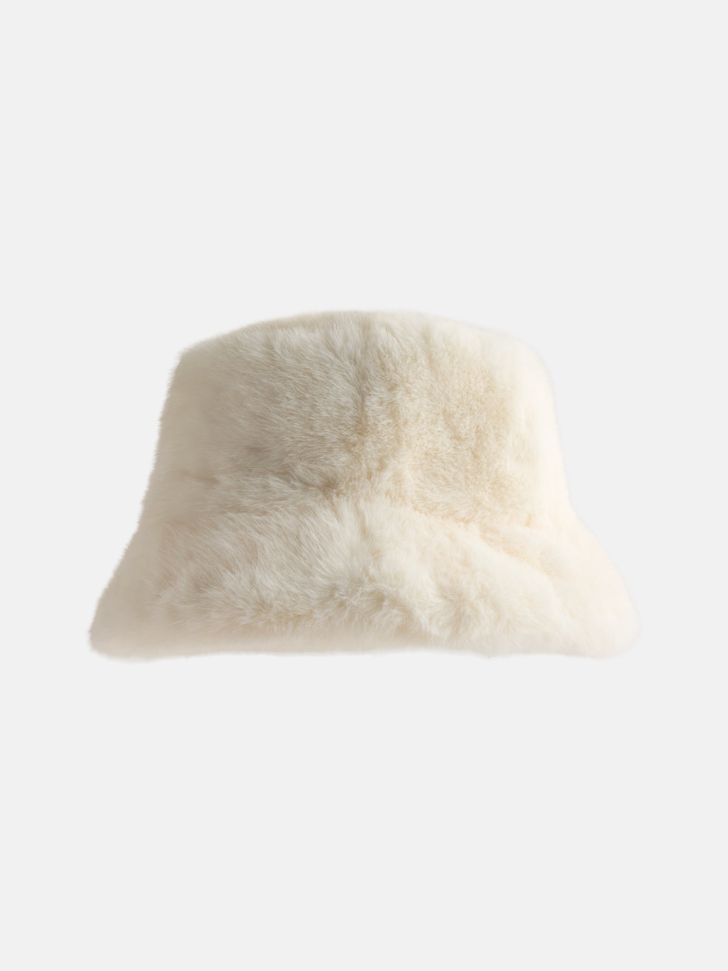 Madden NYC Women's Faux Fur Bucket Hat, Ivory