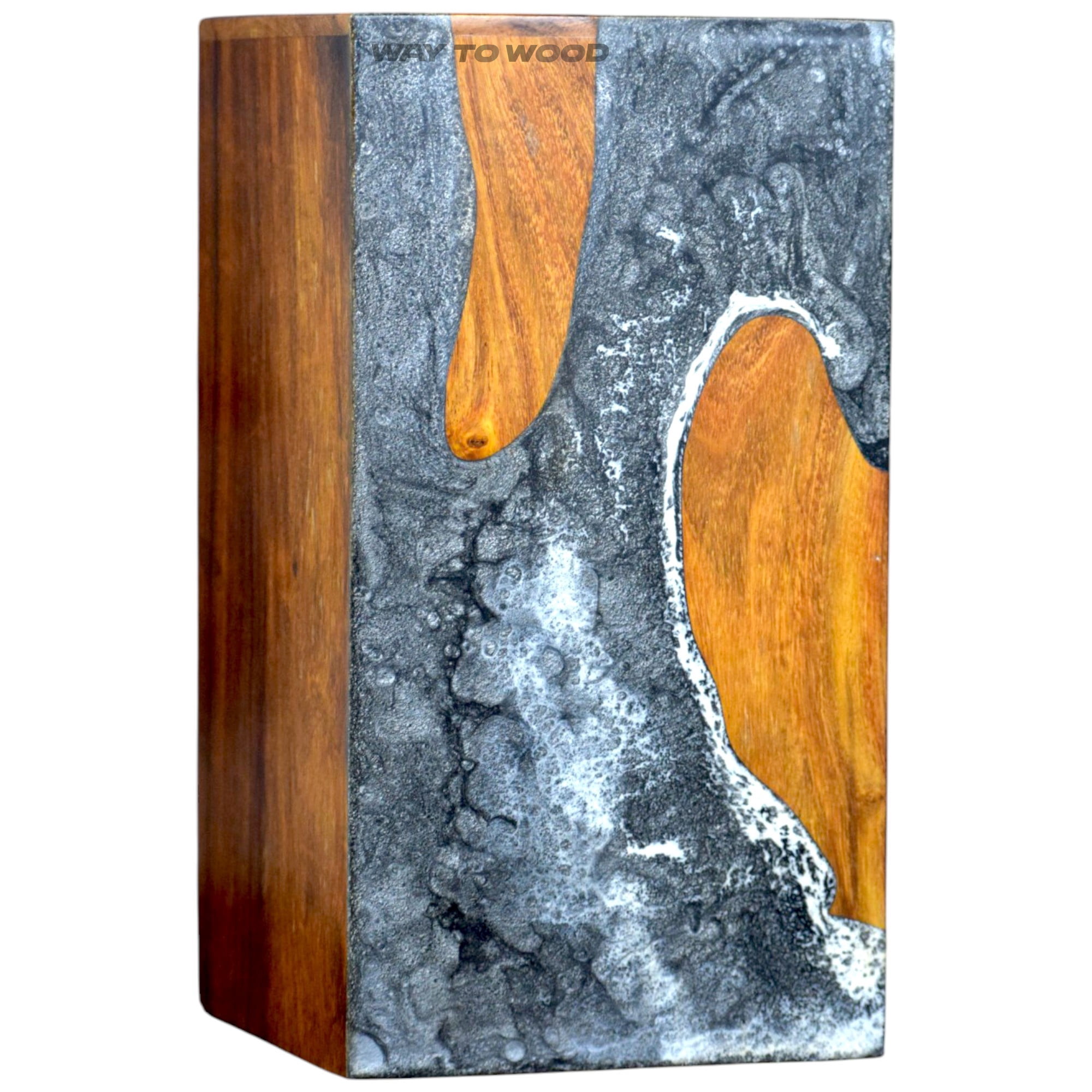 Wooden Urns for Human Ashes Adult Male, Female - Handmade Wooden Resin Urns for Burial & Home Memorial - Personalized Cremation Urn - Decorative Urn Box for Pet Ashes