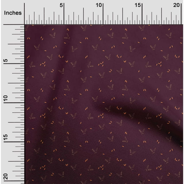 oneOone Organic Cotton Poplin Twill Fabric Carrot & Rabbit Face Animal Print Fabric by The Yard 42 Inch Wide