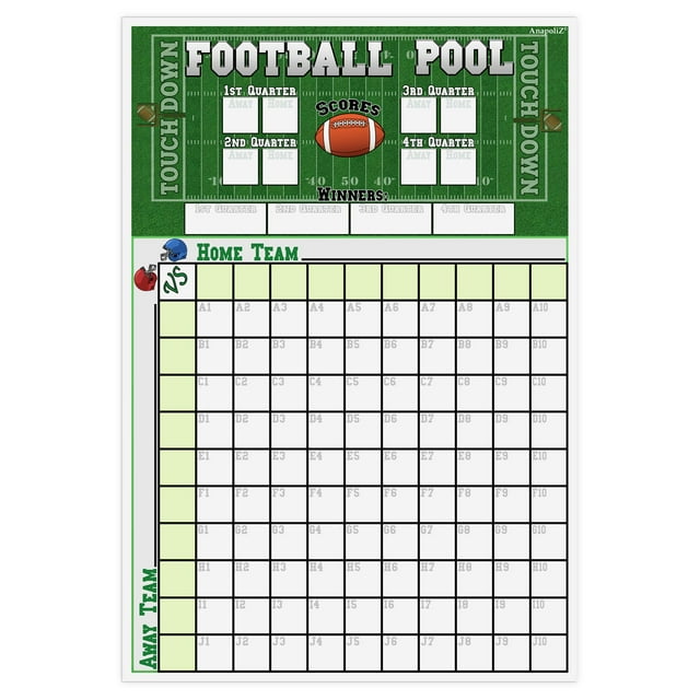 Póster de piscina de fútbol | (13 pulgadas x 19 pulgadas) Tabla de billar con cuadrados de fútbol | Póster de fútbol de piscina de oficina | Decoraciones para fiestas de caza mayor | Póster de la pisc