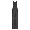 thumbnail image 7 of UAMVSH Jumpsuits for Women Casual Ribbed Knitted Trendy Sleeveless Rompers with Pockets Adjustable Strap Wide Leg Long Overalls Clothes, 7 of 7