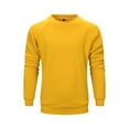 thumbnail image 5 of Sweatshirts For Men Solid Casual Loose Fit Crew Neck Shirts Comfoty Soft Long Sleeve Pullover Tops Spring Fall Outfits Clothes Yellow M, 5 of 7