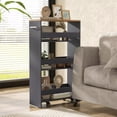 thumbnail image 2 of Harmijoy 4-Tier Rolling Storage Cart 8" Slim Kitchen Cart on Wheels with Open Shelves, 2 of 7