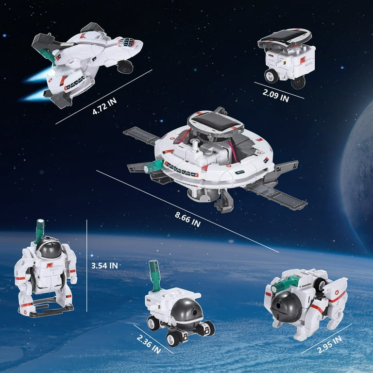 STEM Science Kits, 6-in-1 Solar Robot Kit Educational Building