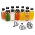 thumbnail image 7 of Deally 2 oz Small Glass Bottles - 12 Pack Glass Containers with Lids and 3 Funnels, 60ml Boston Shot Bottles for Health, Immunity, Potion, Sample - Mini Personal Care & Beauty Travel Bottle, 7 of 7