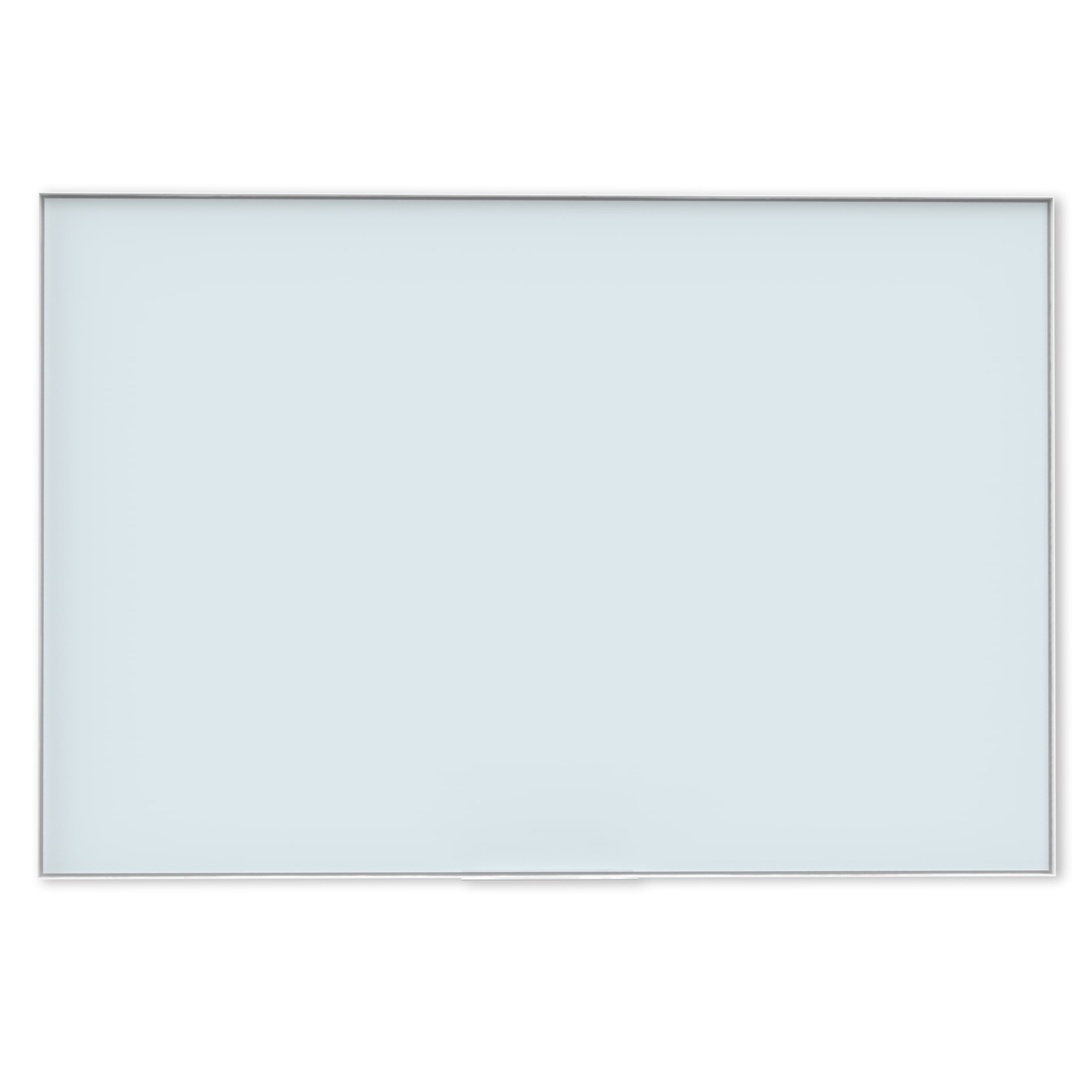 U Brands Glass Dry Erase Board, 72" x 48", Whiteboard, White Frosted Surface, White Aluminum
