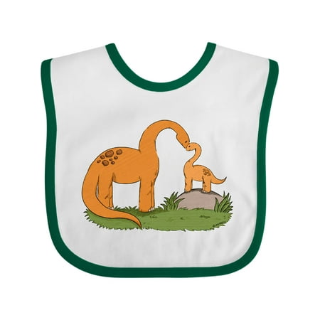 

Inktastic Cute Heart Brontosaurus Family Gift Baby Boy or Baby Girl Bib