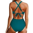 thumbnail image 5 of Aoochasliy Swimsuit Clothes Women Front Cross Cutout One-Piece Swimsuits Swimwear Tankini Monokini Beachwear, 5 of 5