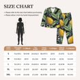 thumbnail image 4 of Balery Citrus Fruits Elegant Lemons Conjunto de Pijama con Estampado para Mujer, Conjunto de Dos Piezas con Manga Larga, Ropa de Dormir Suave con Bolsillos, Pijamas Cómodos-Large, 4 of 7