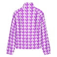 thumbnail image 6 of Jackets for Women Winter Coat Jackets Flannel Stand Collar Jacket(Aesthetic Purple And White Ripple,Size:S-4XL), 6 of 7