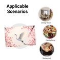 thumbnail image 5 of Joocar Cherry Blossom Crane Design Linen Table Mats Set Of 4 For Home Kitchen Table Decor 12x18 inch, 5 of 5