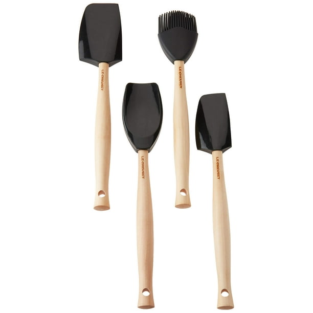 Le Creuset Silicone Craft Series Utensil Set with Stoneware Crock, 5 pc.,  Licorice