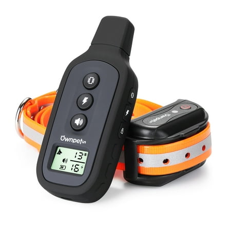 Ownpets Rechargeable 540 Yards Dog Shock Training Collar with Static Shock/ Vibration/ Beep