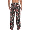 thumbnail image 3 of Goofa Autumn Forest Mushrooms Pattern Printed Soft Pajama Pants for Men, Wide Leg Comfy Casual Lounge Yoga Pants-Large, 3 of 9