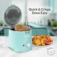 thumbnail image 3 of MyMini 1.5 qt Electric Deep Fryer, 700 watts, Aqua, 3 of 12