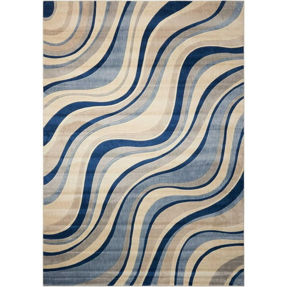 Nourison Home Nourison Somerset Ivory Blue Area Rug