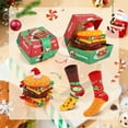 thumbnail image 4 of Funny Christmas Burger Socks Box for Men Women Teen Boys - Funny Hamburger Novelty Crazy Silly Cool Food Sock Gifts for Food Lovers -Fun Birthday Holiday Xmas Gag Gift Ideas Stocking Stuffers, 4 of 7