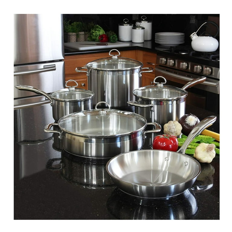 Chantal SLIN-9 Induction 21 Steel 9-Piece Cookware Set 