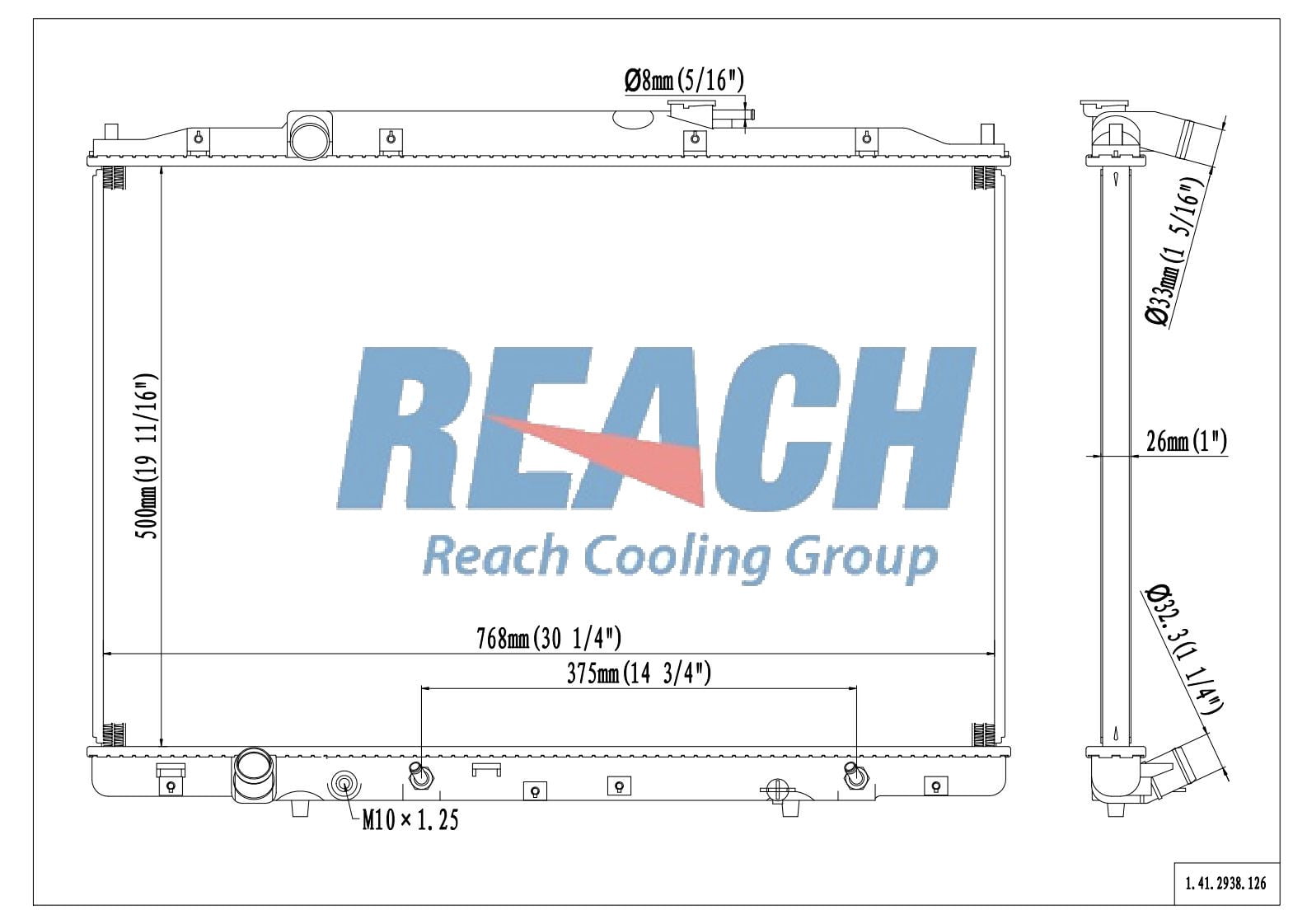REACH Radiator 41-2938 for 13-07 Acura MDX; 13-10 Acura ZDX