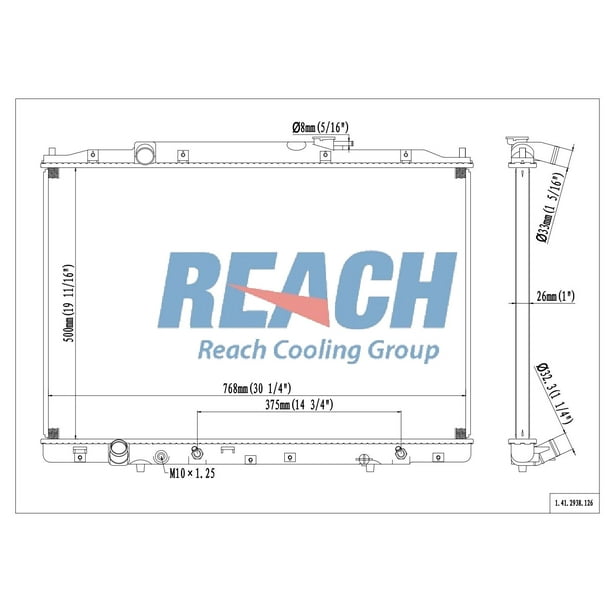 REACH Radiator 41-2938 for 13-07 Acura MDX; 13-10 Acura ZDX