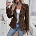 thumbnail image 5 of Women's Dressy Lapel Collar Vintage Floral Blazers | Business Casual Long Sleeve Suit Jacket with Faux Flap Pockets Button Closure Fall Office Outfits, 5 of 5