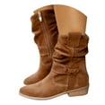 thumbnail image 3 of Bottes d'Hiver à Talons Hauts à la Cheville pour Femmes Talon à Talon pour Femmes Bottes pour Femmes Bottes à la Mode pour Femmes2 Hiver pour Femmes Largeur Grand Fermeture Éclair Design Classique Épais Talon Compensé pour Femmes Talon, 3 of 8