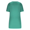 thumbnail image 4 of SDNall T-shirt Femme Col Rond Boutonné Manches Courtes Ample, 4 of 9