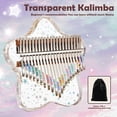 thumbnail image 2 of Kalimba 17 Note Keys Thumb Piano Pink Crystal Clear Finger Piano, 2 of 8