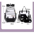 thumbnail image 4 of Backpack 3Pcs/Set for Girls Large Capacity Middle Schoolbag Student Schoolbag Set School Backpack Bags for Teenage Students Bag, 4 of 5