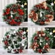 thumbnail image 4 of Nvzi 2 coronas navideñas artificiales con piñas y bayas rojas, 11,8 pulgadas, decoraciones navideñas, B, 4 of 4