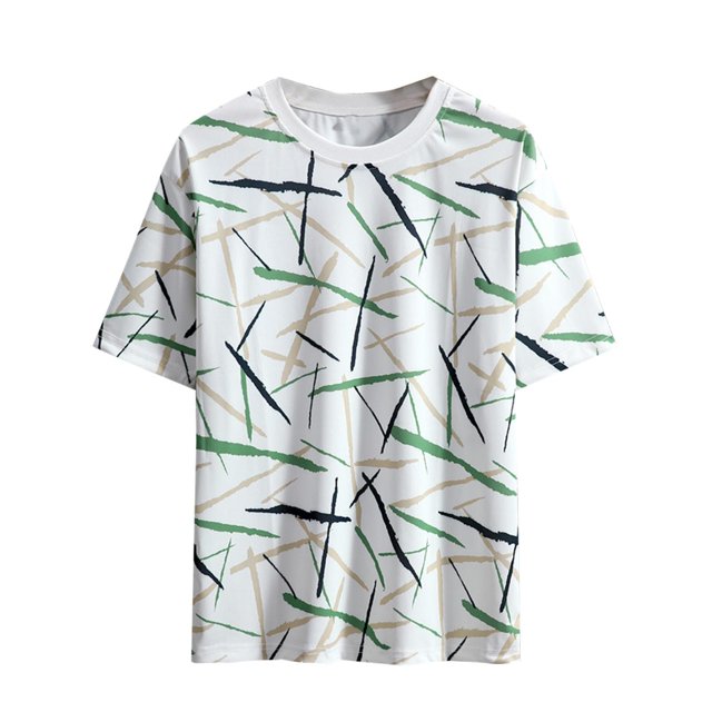 Shorts Courts pour Hommes, Shorts pour Hommes, Mode Décontractée à Rayures Col Rond Manches Courtes Blouses, Shorts Décontractés pour Hommes, Manches pour Hommes