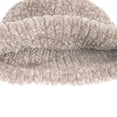 thumbnail image 4 of Gorros de lana para hombres y mujeres, gorros gruesos de invierno, medias cálidas, gorro de lana de chenilla con panel claro de color sólido, 4 of 5