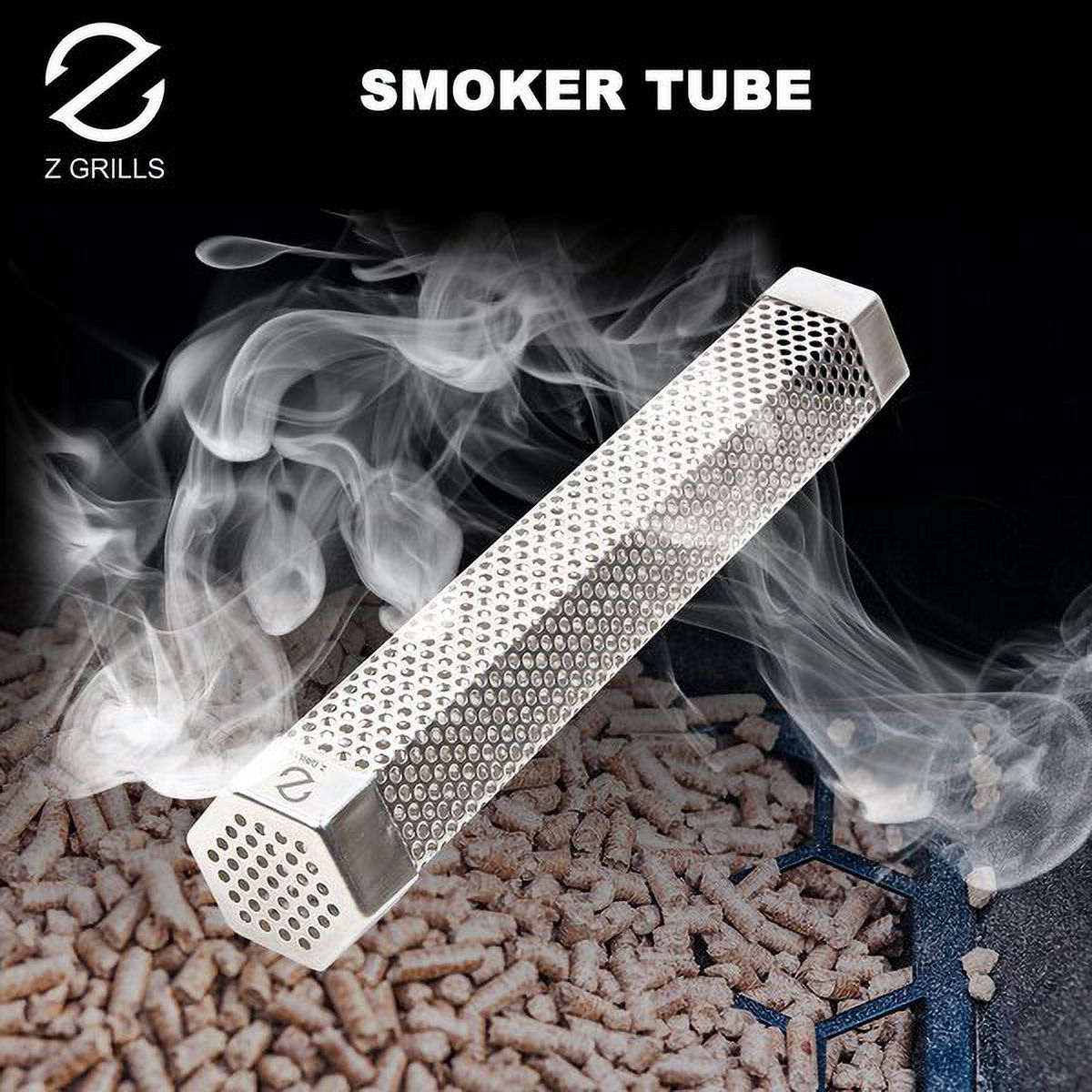 Z GRILLS Pellet Smoker Tube, 12'' Stainless Steel BBQ Wood Pellet Tube Smoker for Cold/Hot Smoking - image 4 of 5